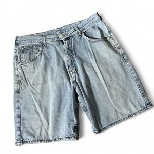 Y2K‎ Vintage Mens Light Wash Denim Shorts Relaxed Fit Jorts Size 38 100% Cotton